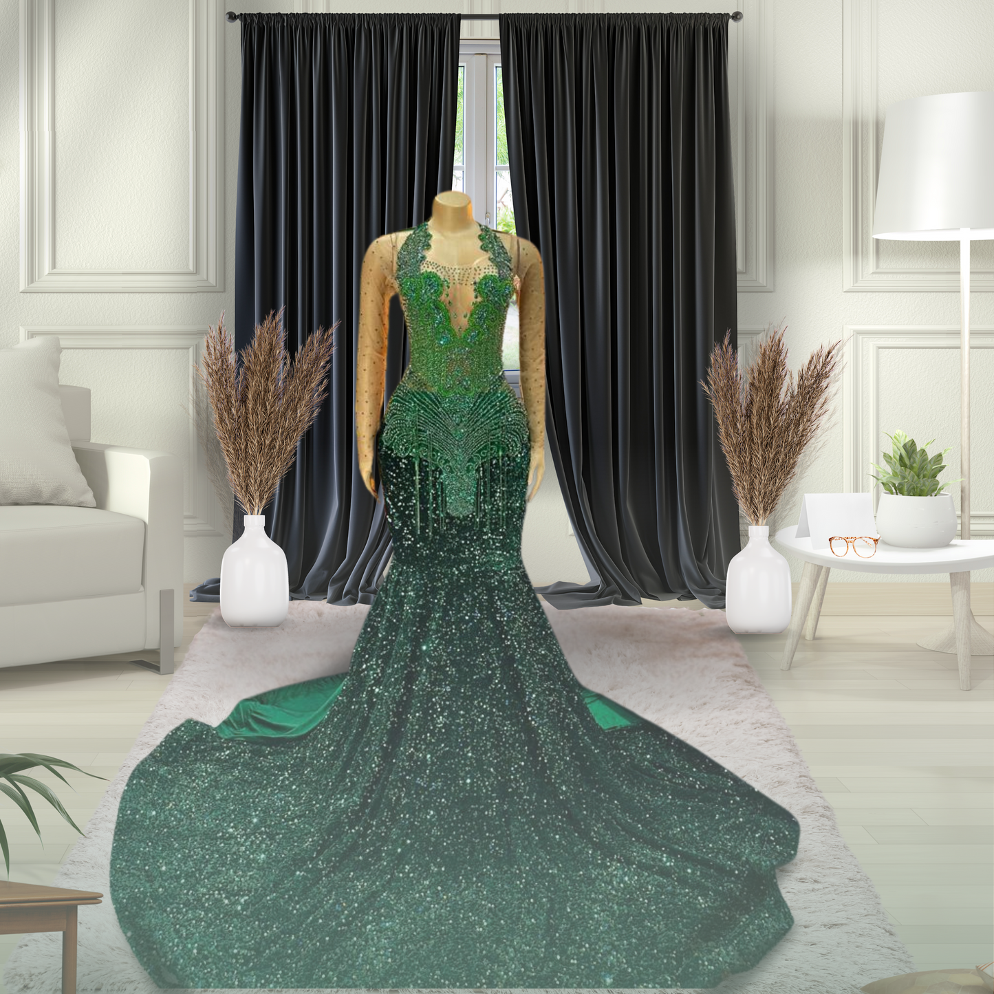 Velvet Sequin Mermaid Dress