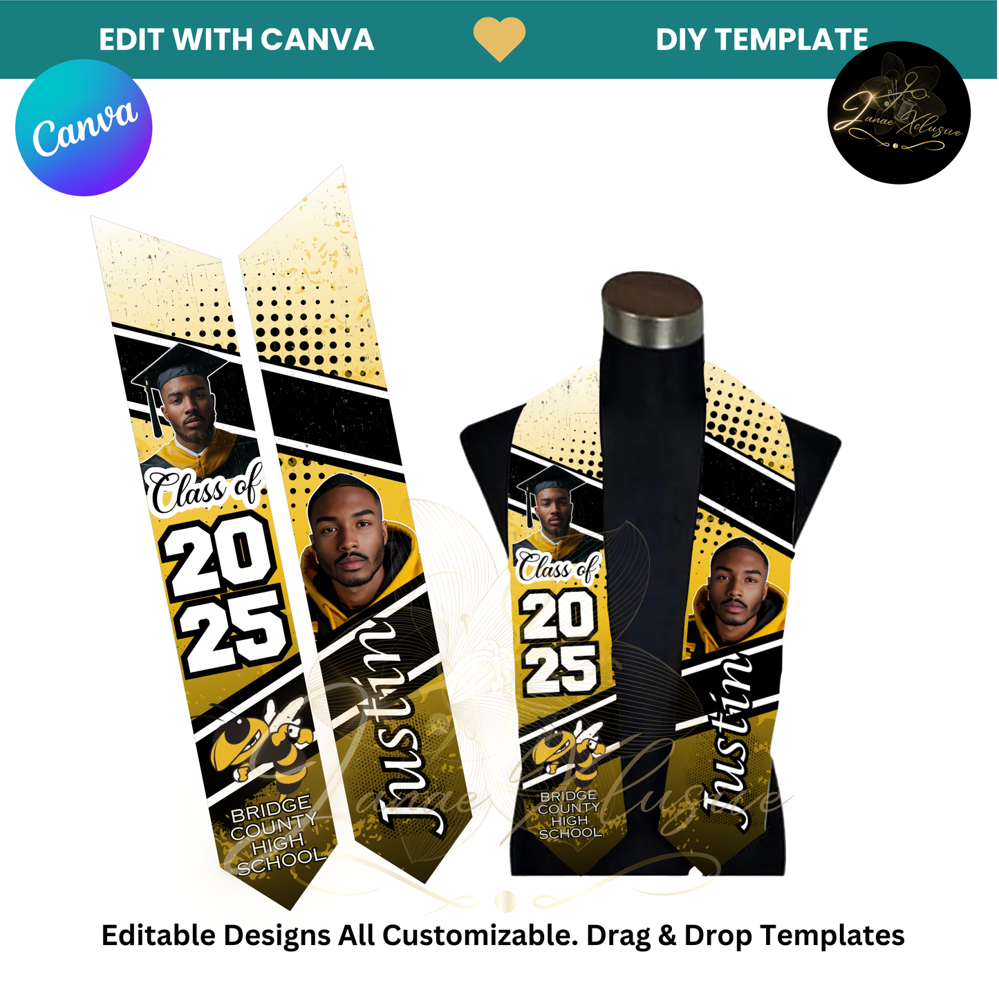 Graduation Stole Template Bundle (2025)