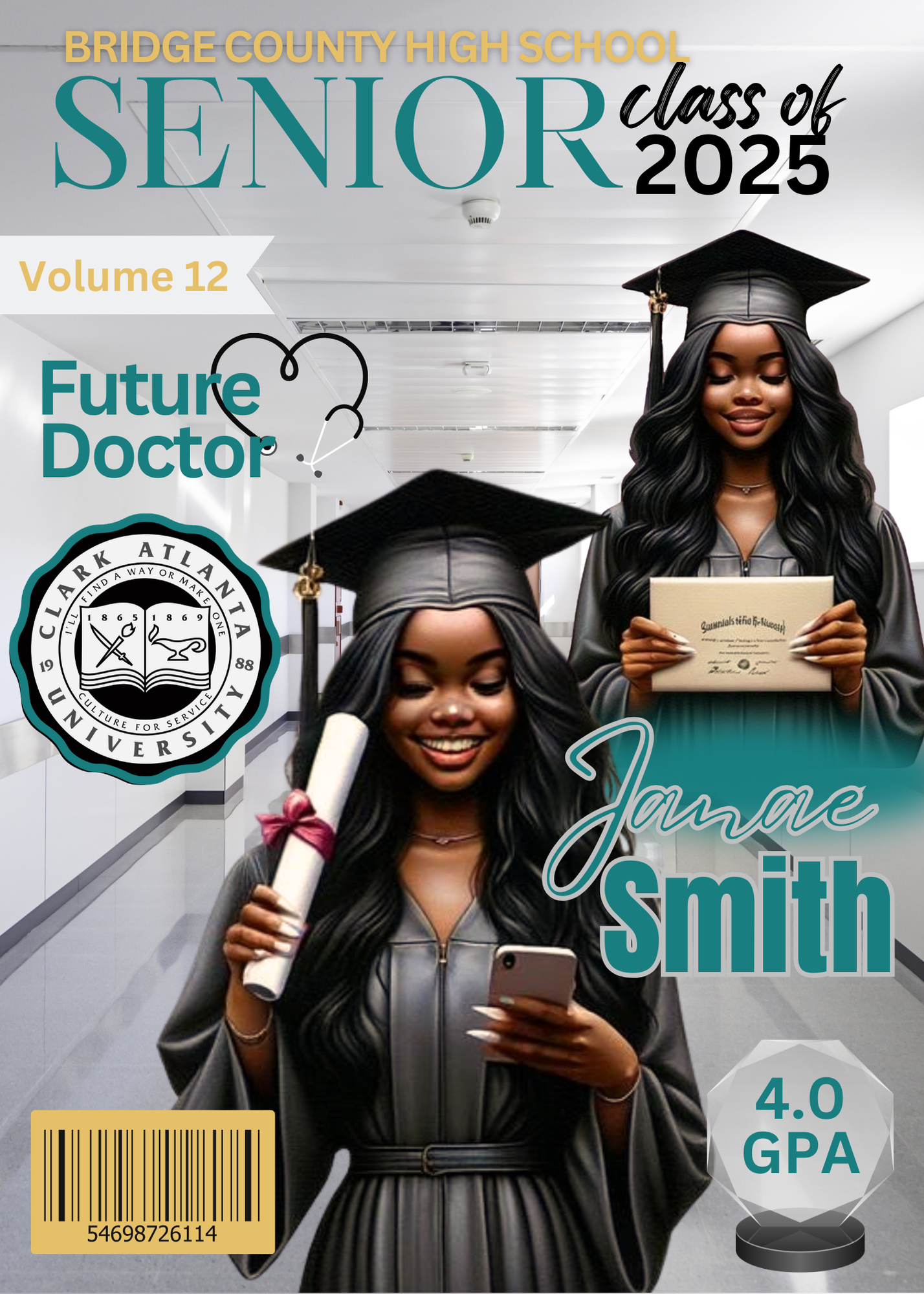 Graduation Magazine Invitation Template Bundle |Class of 2025