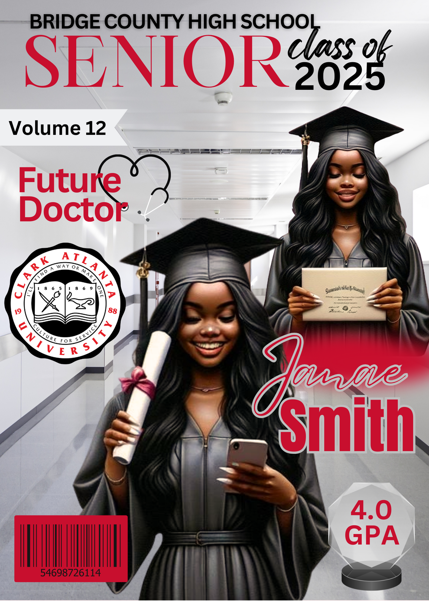 Graduation Magazine Invitation Template Bundle |Class of 2025