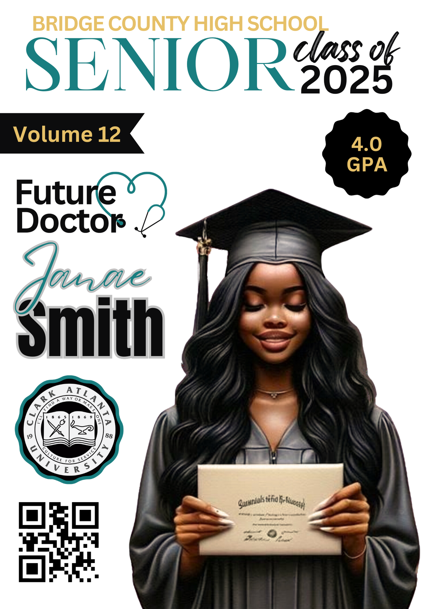 Graduation Magazine Invitation Template Bundle |Class of 2025