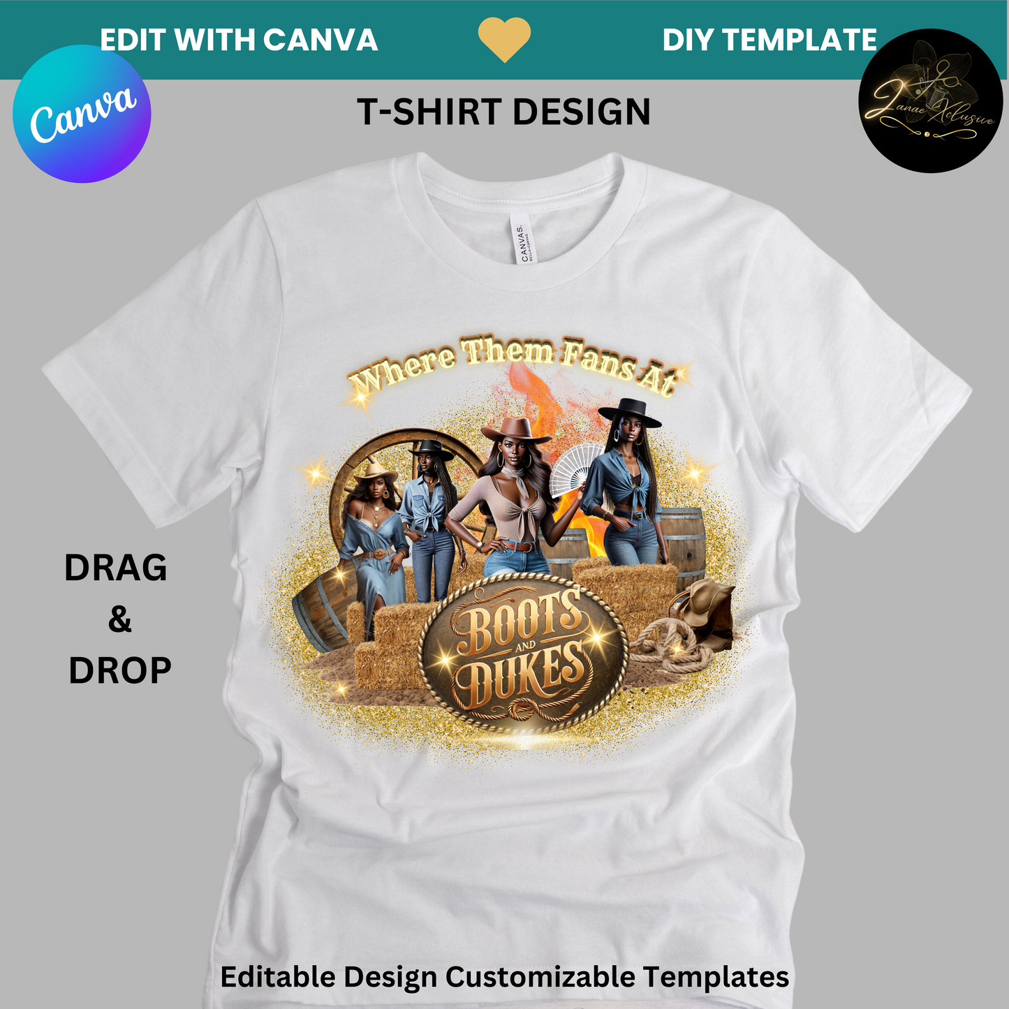 Where Them Fans At Shirt Template (Gold)