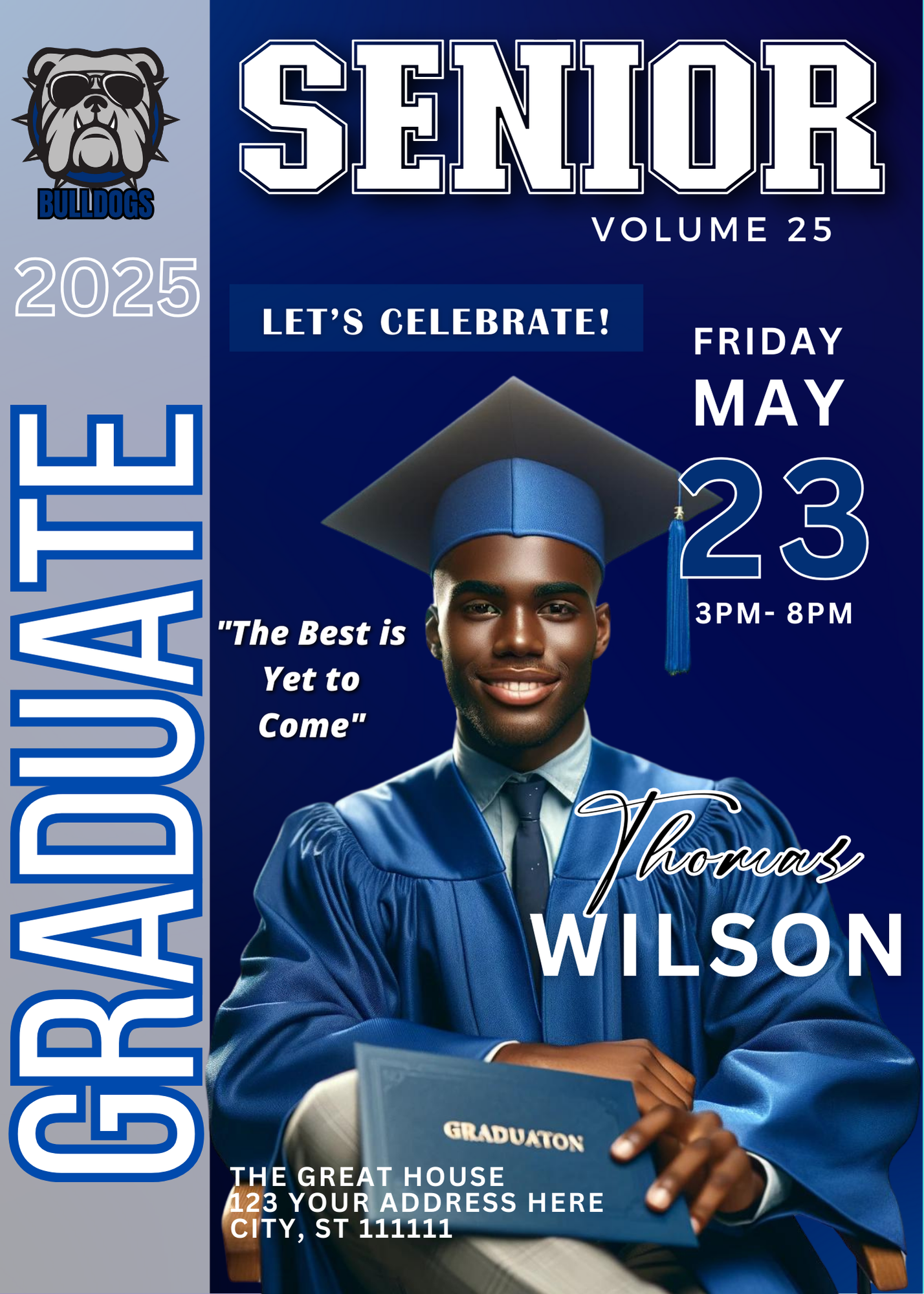Graduation Magazine Invitation Template Bundle |Class of 2025