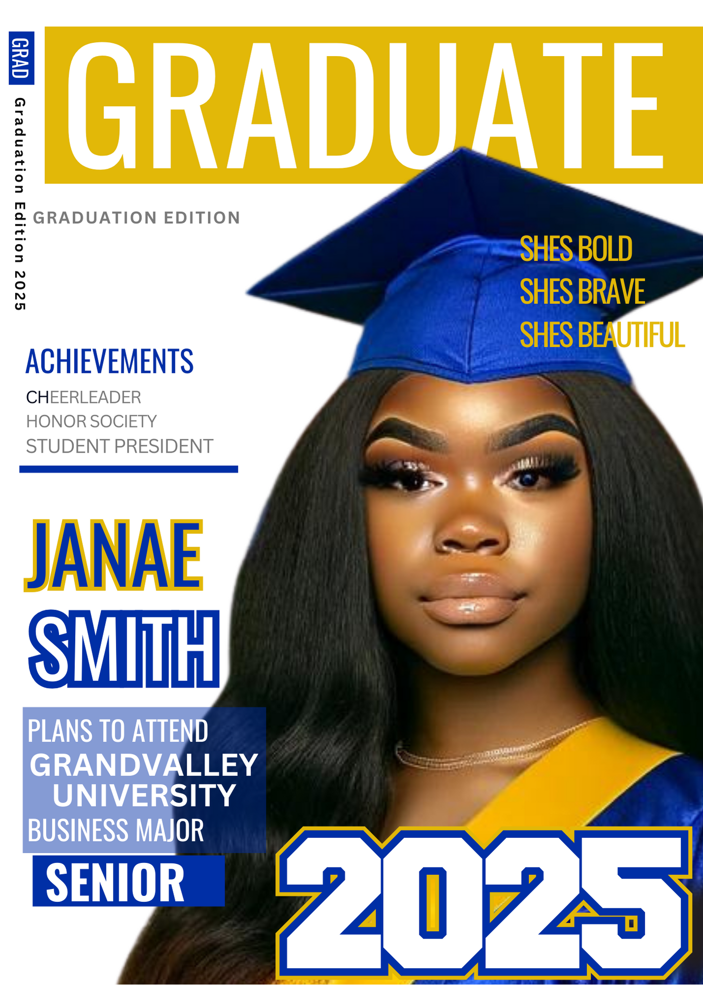 Graduation Magazine Invitation Template Bundle |Class of 2025