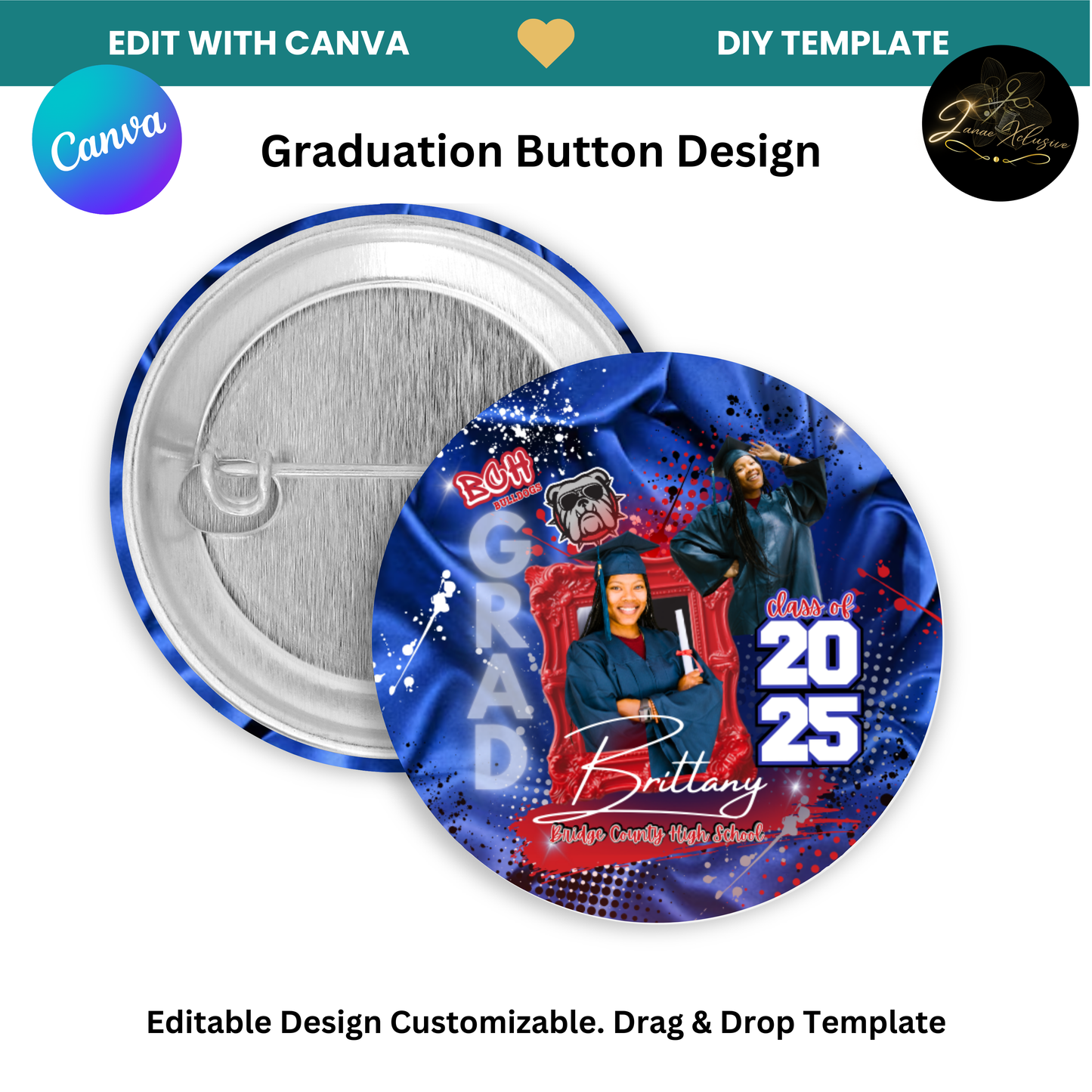 Graduation 5 Editable Canva Template Bundle