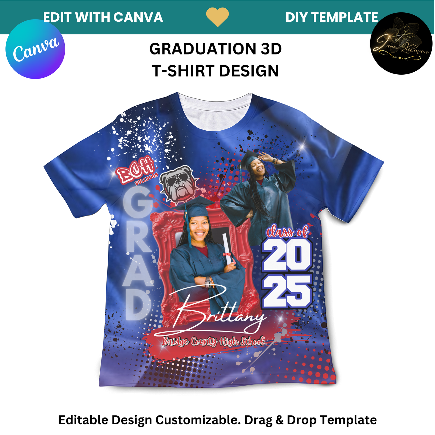 Graduation 5 Editable Canva Template Bundle