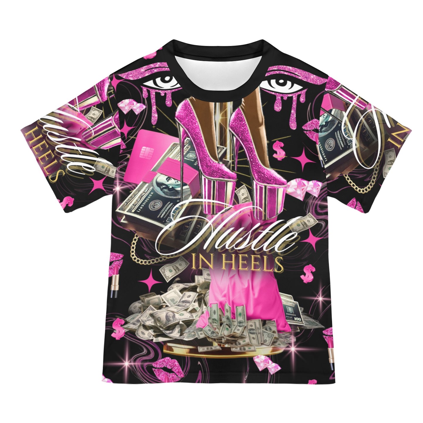 Hustle In Heels Women's 3D Crew Neck T-Shirt