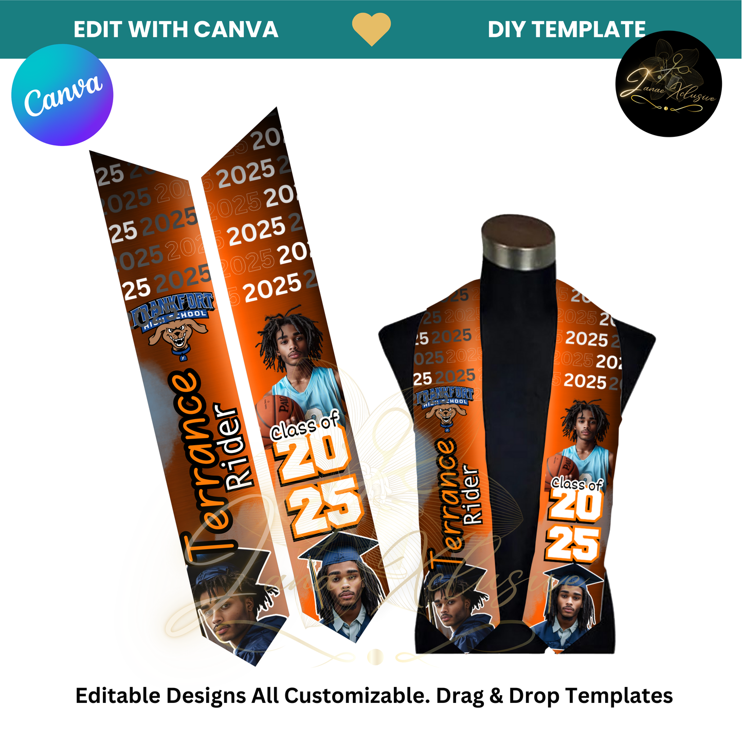 Graduation Stole Template Bundle (2025)