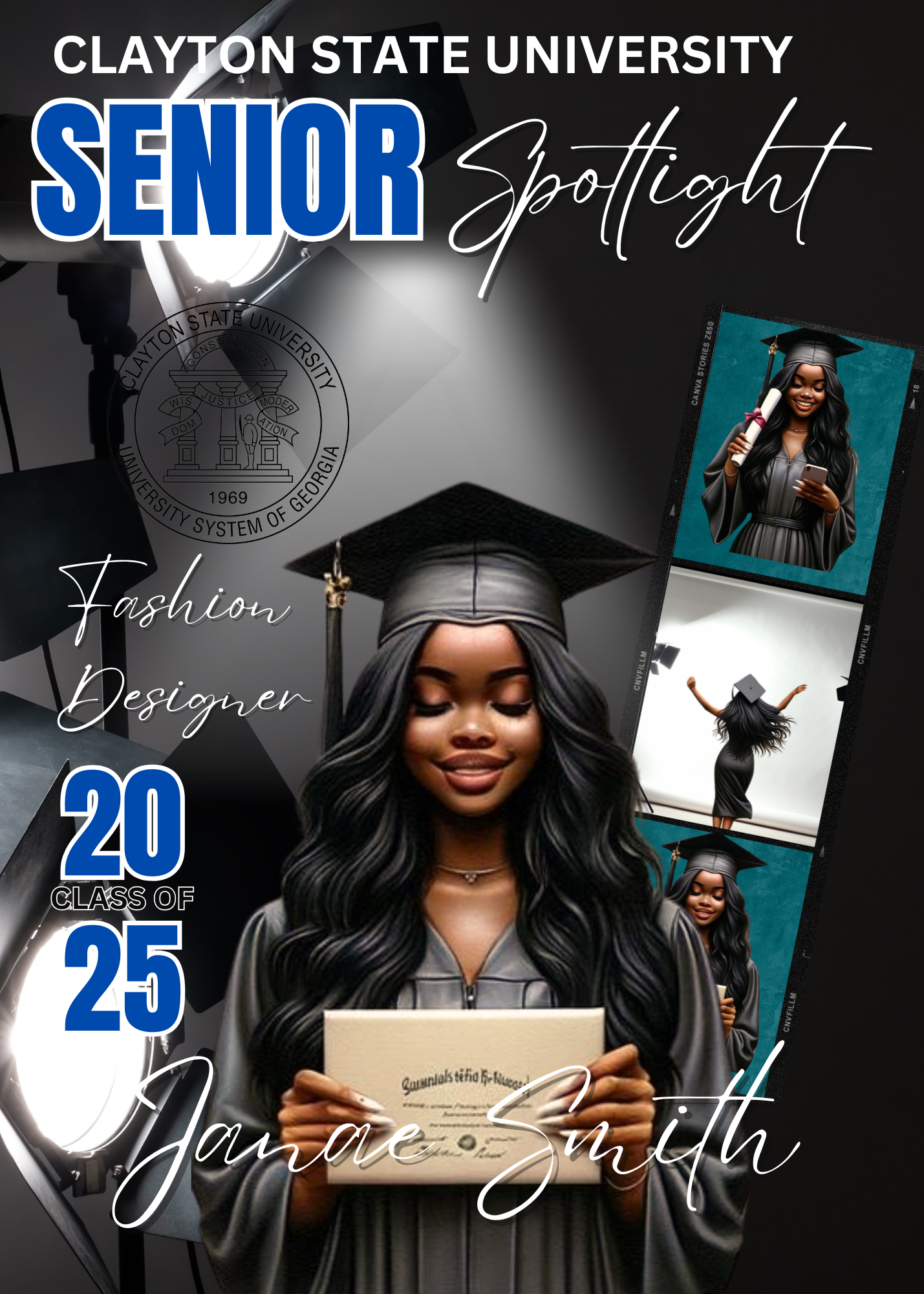 Graduation Magazine Invitation Template Bundle |Class of 2025
