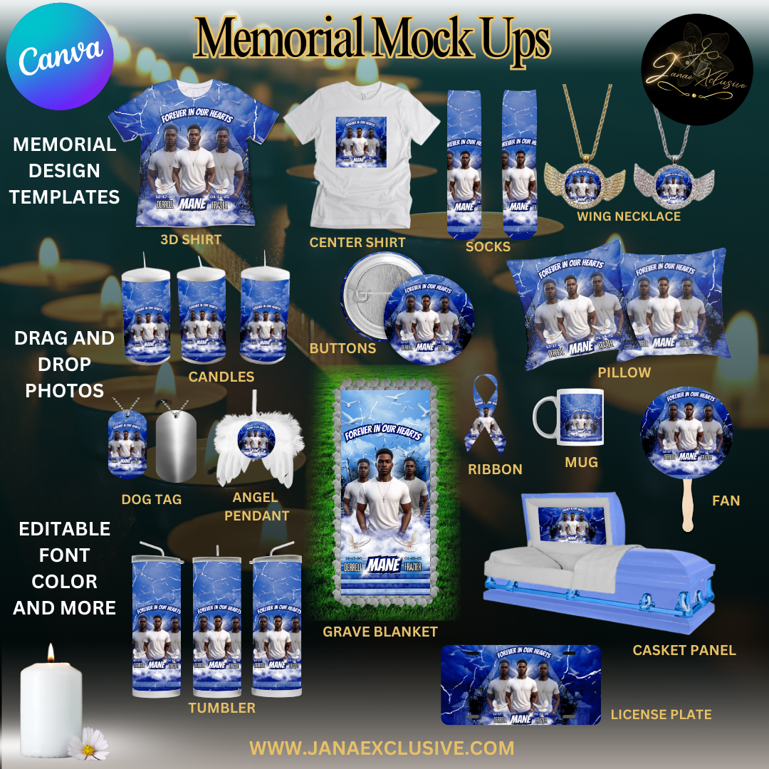 Memorial Designs + Mockups