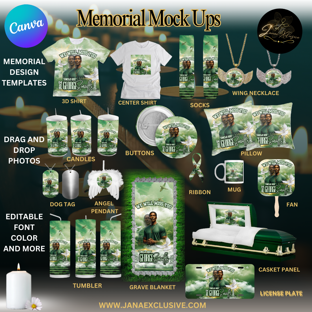 Memorial Designs + Mockups