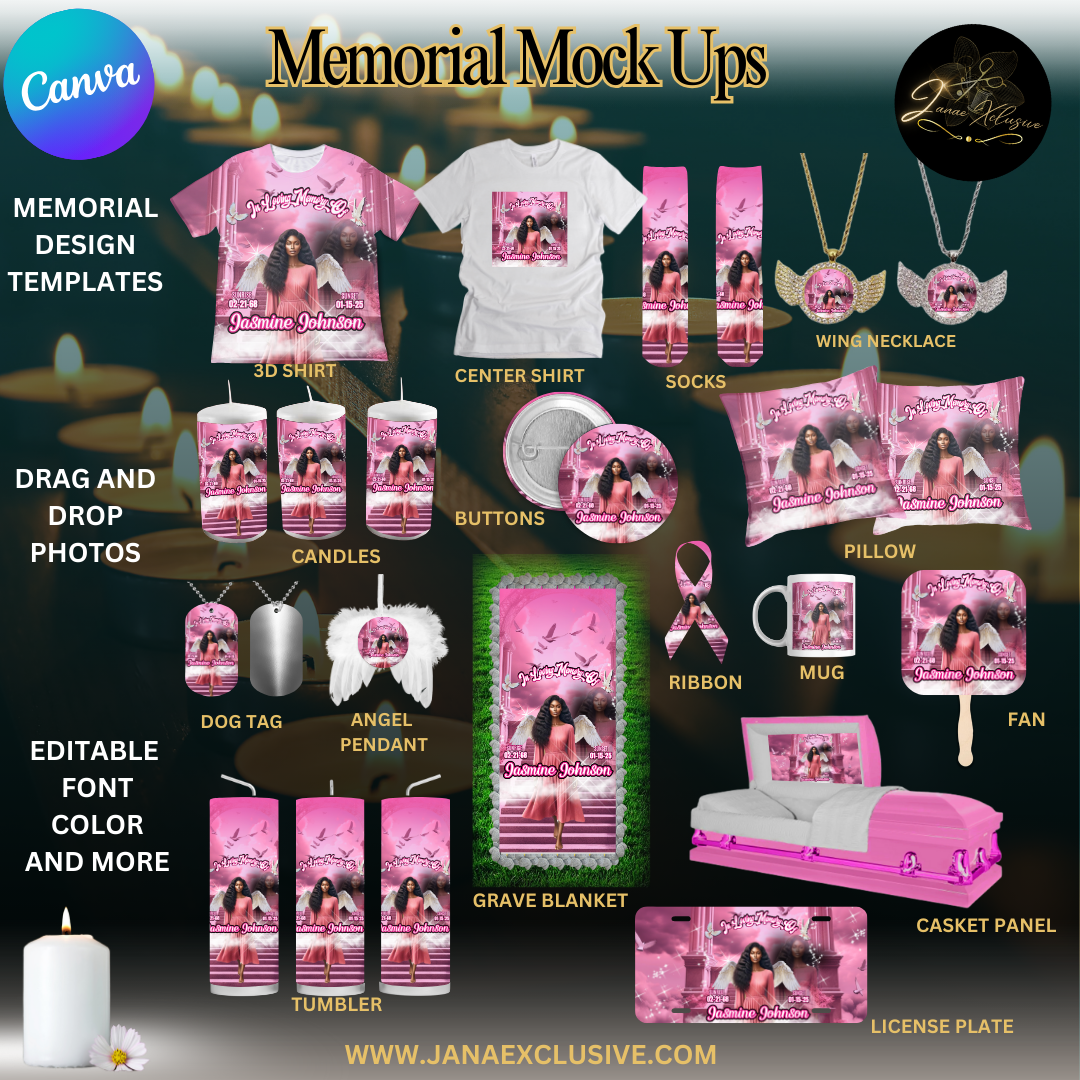 Memorial Designs + Mockups