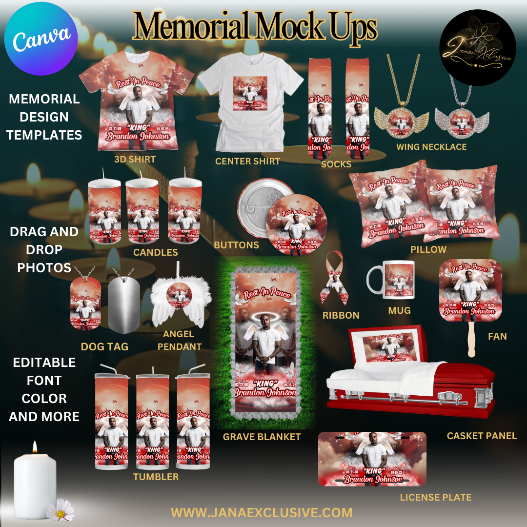 Memorial Designs + Mockups