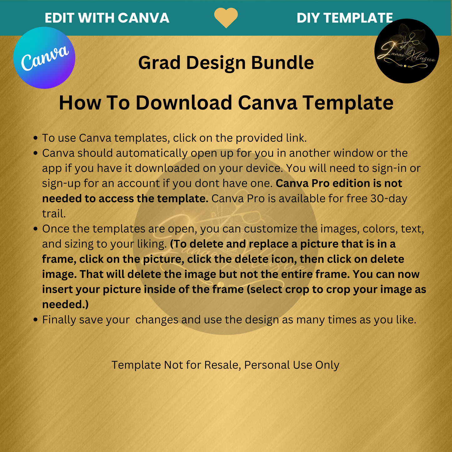 Graduation 8 Editable Canva Template Bundle