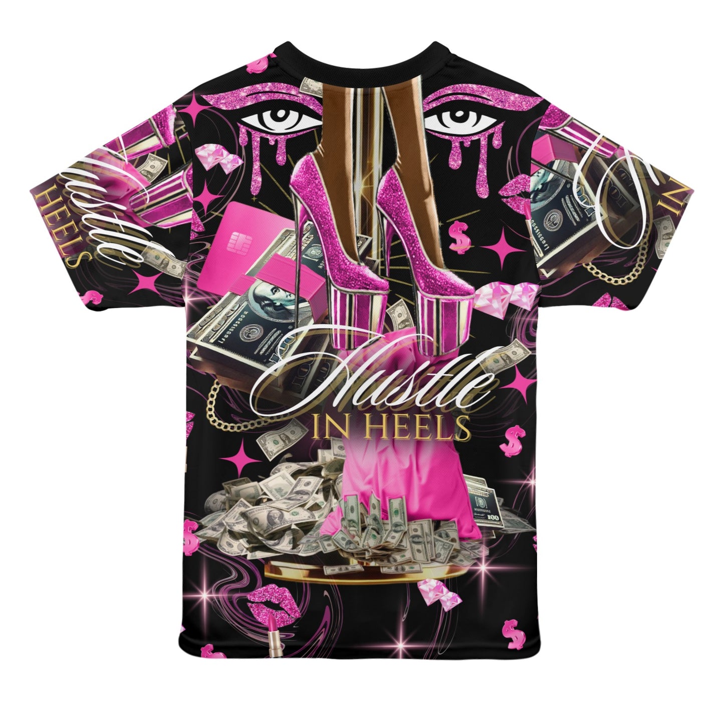 Hustle In Heels Women's 3D Crew Neck T-Shirt