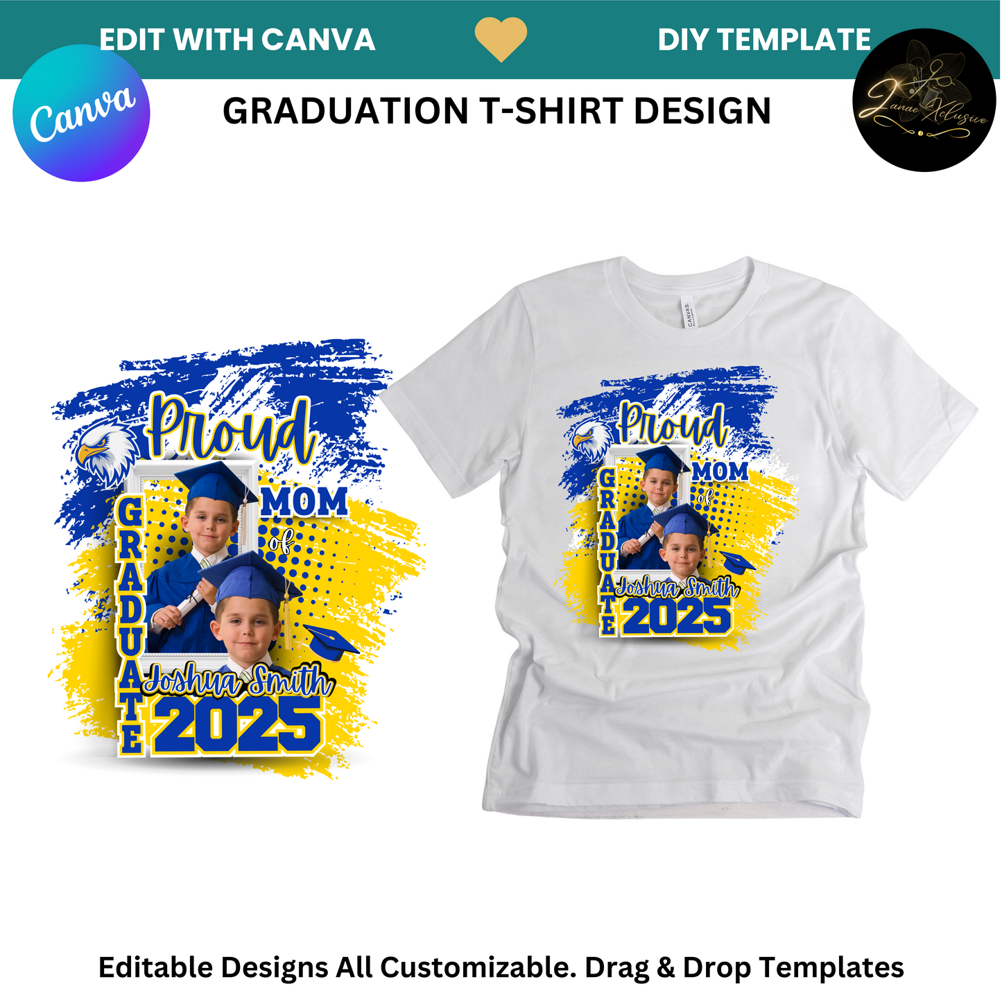Center Print Grad Shirt Design