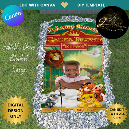 7 Memorial Grave Blankets Template BUNDLE