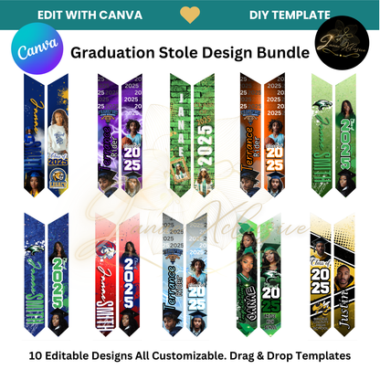 Graduation Stole Template Bundle (2025)