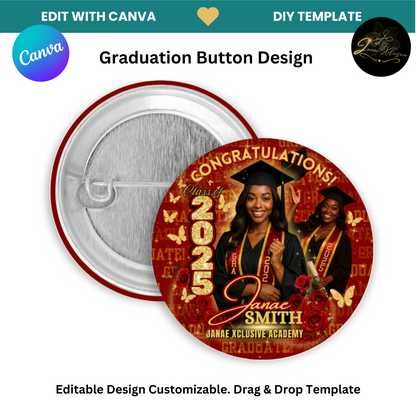 Graduation 8 Editable Canva Template Bundle